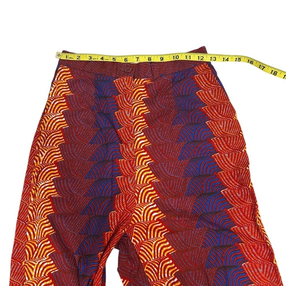 Anthropologie SIKA Abstract Wide Leg Trousers Size 2 Retail $200 Pants Cotton - Picture 5 of 9